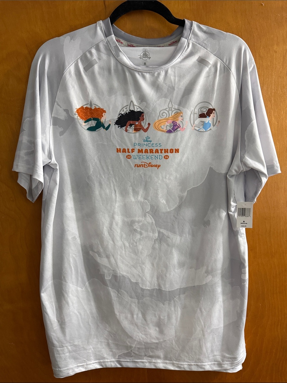 2026 RunDisney Princess Half Marathon Weekend RunDisney Light Gray Tech Tee
